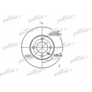 Тормозной диск PATRON PBD1516