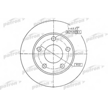 Тормозной диск PATRON PBD1542