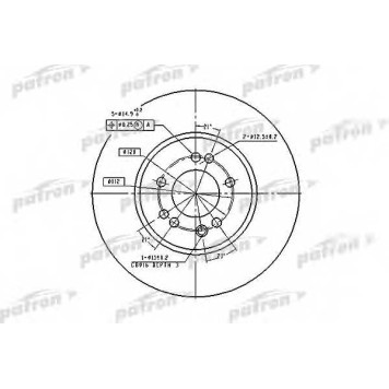 Тормозной диск PATRON PBD1585