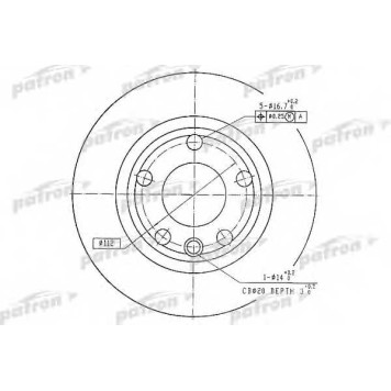 Тормозной диск PATRON PBD1593