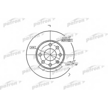 Тормозной диск PATRON PBD1608