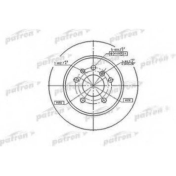 Тормозной диск PATRON PBD1613