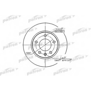 Тормозной диск PATRON PBD1614