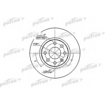 Тормозной диск PATRON PBD1624