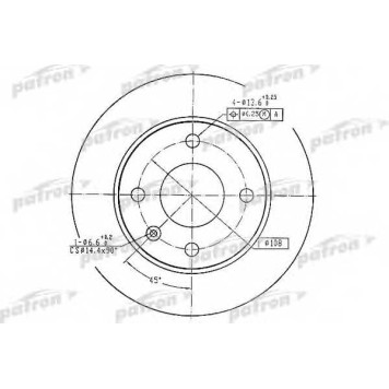 Тормозной диск PATRON PBD1652