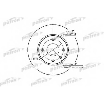 Тормозной диск PATRON PBD1655