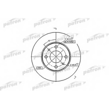 Тормозной диск PATRON PBD1745