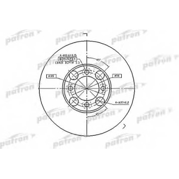 Тормозной диск PATRON PBD1998