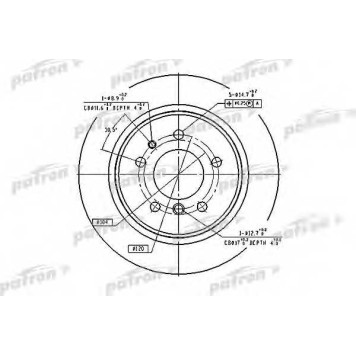 Тормозной диск PATRON PBD2557