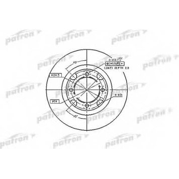 Тормозной диск PATRON PBD2607