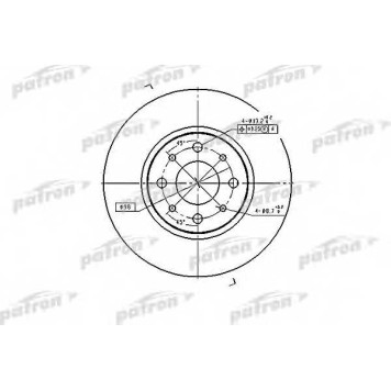 Тормозной диск PATRON PBD2686