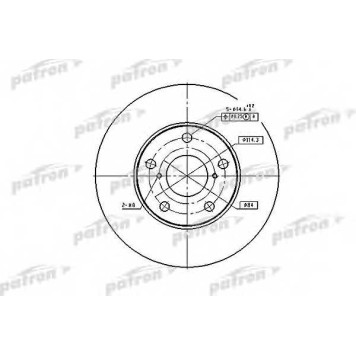 Тормозной диск PATRON PBD4161