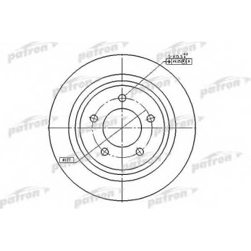 Тормозной диск PATRON 780152 / PBD7002