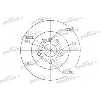 Тормозной диск PATRON PBD7005