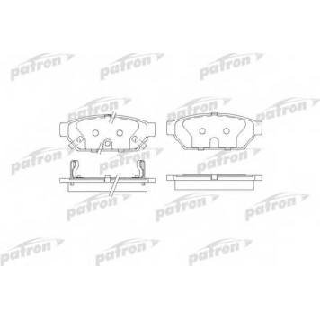 Колодки тормозные дисковые задний для MITSUBISHI CARISMA(DA#), COLT(CA#A), LANCER(CB#W,CB/D#A,CD#W) <b>PATRON PBP1013</b>