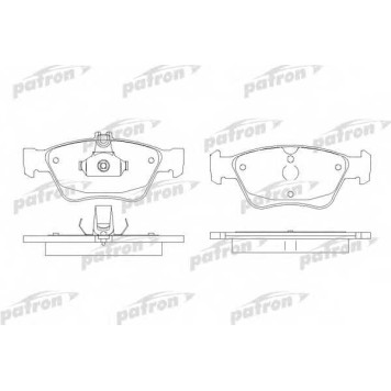 Колодки тормозные дисковые передний для MERCEDES C(S202,W202), CLK(A208,C208), E(S210,W210), SLK(R170) <b>PATRON PBP1049</b>