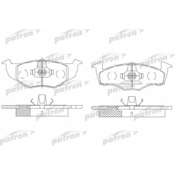 Колодки тормозные дисковые передний для VW GOLF(1H1,1H5), POLO(6KV2,6KV5), VENTO(1H2) <b>PATRON PBP1054</b>