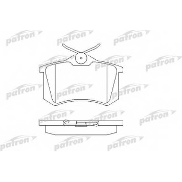 Колодки тормозные дисковые задний для CITROEN BERLINGO, C2, C3, C4, C8, JUMPY, XSARA / FIAT ULYSSE / FORD GALAXY / LANCIA PHEDRA / PEUGEOT 1007, 307, 807, EXPERT, PARTNER <b>PATRON PBP1083</b>