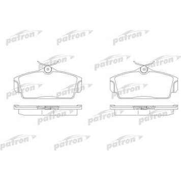 Колодки тормозные дисковые передний для NISSAN ALMERA(N16), PRIMERA(P11,WP11) <b>PATRON PBP1096</b>