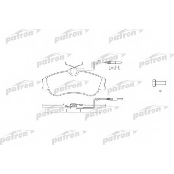 Колодки тормозные дисковые передний для CITROEN BERLINGO(M#,MF), XSARA(N0,N1,N2) / PEUGEOT 306(7A,7B,7C,7D,7E,N3,N5), PARTNER(5,5F) <b>PATRON PBP1112</b>