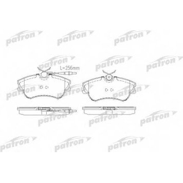 Колодки тормозные дисковые передний для RENAULT ESPACE(JE0#) <b>PATRON PBP1124</b>