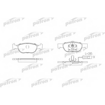 Колодки тормозные дисковые передний для FIAT PUNTO(176,176C,176L,188) / LANCIA Y(840A) <b>PATRON PBP1160</b>