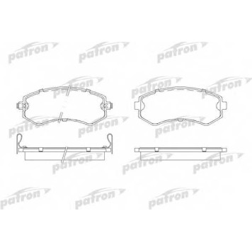 Колодки тормозные дисковые для NISSAN ALMERA(N15), PATROL GR(Y61) <b>PATRON PBP1166</b>