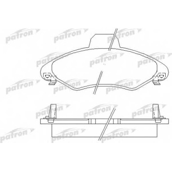 Колодки тормозные дисковые передний для FORD ESCORT 95(AVL), ESCORT(AAL, ABL, AFL, ALL, ANL, GAL) <b>PATRON PBP1276</b>