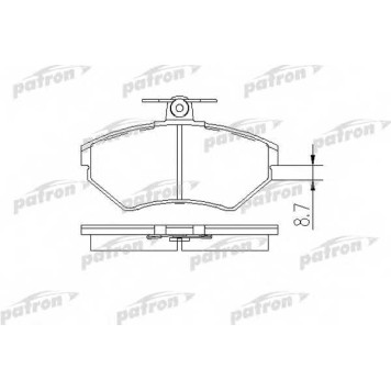 Колодки тормозные дисковые передний для AUDI A4(8D2,8D5,B5) / VW PASSAT(3B2,3B5) <b>PATRON PBP1289</b>