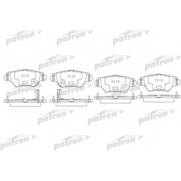 Колодки тормозные дисковые задний для OPEL ASTRA(F07#, F08#, F35#, F48#, F67, F69#, F70), ZAFIRA(F75#) <b>PATRON PBP1294</b>