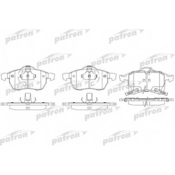 Колодки тормозные дисковые передний для OPEL ASTRA(F07#, F08#, F35#, F48#, F67, F69#, F70), ZAFIRA(F75#) <b>PATRON PBP1295</b>