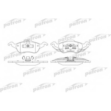Колодки тормозные дисковые передний для FORD FOCUS(DAW,DBW,DFW,DNW) <b>PATRON PBP1318</b>