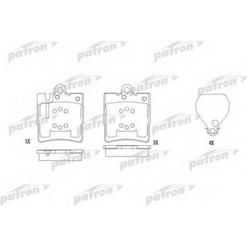 Колодки тормозные дисковые задний для MERCEDES C(CL203,S203,W203), CLC(CL203), CLK(A208,A209,C209), E(A124,C124,S210,W210), SLK(R171) <b>PATRON PBP1322</b>