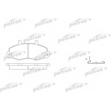 Колодки тормозные дисковые передний для FORD TRANSIT TOURNEO, TRANSIT(E# #) <b>PATRON PBP1338</b>