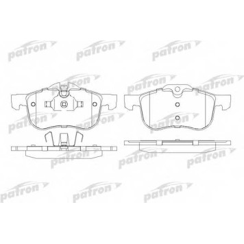 Колодки тормозные дисковые передний <b>PATRON PBP1355</b>