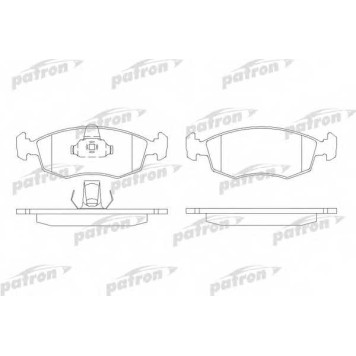 Колодки тормозные дисковые передний для FIAT DOBLO(119,223), PALIO(178BX,178DX), PUNTO(188), SIENA(178#), STRADA(178E) <b>PATRON PBP1376</b>
