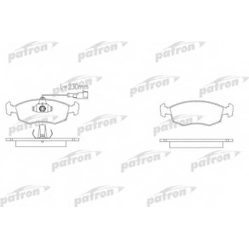 Колодки тормозные дисковые передний для FIAT PALIO(178DX) <b>PATRON PBP1377</b>