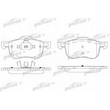 Колодки тормозные дисковые передний для VOLVO S60, S80(TS,XY), V70(SW), XC70 CROSS COUNTRY, XC90 <b>PATRON PBP1382</b>