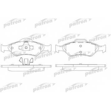 Колодки тормозные дисковые передний для FORD FIESTA(J3#, J5#, JA#, JB#, JD#, JH#, JV#), KA(RB#) <b>PATRON PBP1393</b>