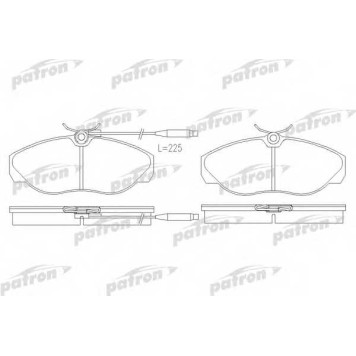 Колодки тормозные дисковые передний для CITROEN JUMPER(230,230L,230P) / FIAT DUCATO(230,230L) / PEUGEOT BOXER(230L,230P,ZCT#) <b>PATRON PBP1396</b>