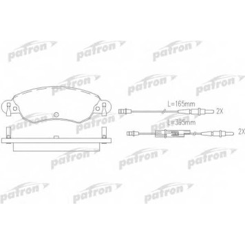 Колодки тормозные дисковые передний для CITROEN C5(DC#,RC#) <b>PATRON PBP1410</b>