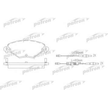 Колодки тормозные дисковые передний для CITROEN C5(DC#,DE#,RC#,RE#) <b>PATRON PBP1411</b>