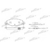 Колодки тормозные дисковые передний для CITROEN C5(DC#,DE#,RC#,RE#) <b>PATRON PBP1412</b>