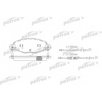 Колодки тормозные дисковые передний для CITROEN C5(DC#,DE#,RC#,RE#) <b>PATRON PBP1412</b>