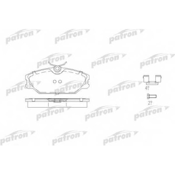 Колодки тормозные дисковые передний для RENAULT CLIO, LAGUNA, MEGANE, SAFRANE, SCENIC, THALIA <b>PATRON PBP1420</b>
