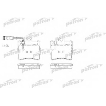 Колодки тормозные дисковые задний для MERCEDES S(C215,W220) <b>PATRON PBP1427</b>