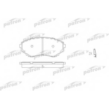 Колодки тормозные дисковые передний для MAZDA MPV(LV) <b>PATRON PBP1445</b>