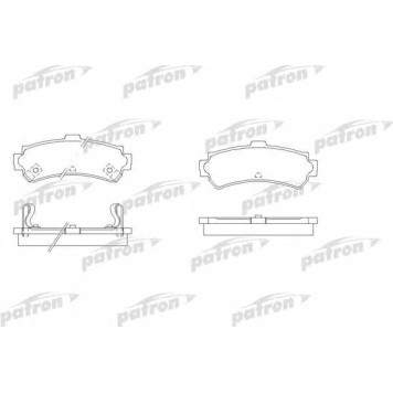 Колодки тормозные дисковые задний для NISSAN ALMERA(N15) <b>PATRON PBP1454</b>