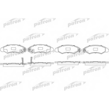Колодки тормозные дисковые передний для SUBARU JUSTY(G3X,JMA,MS) / SUZUKI SWIFT(AH,AJ,EA,MA) <b>PATRON PBP1459</b>