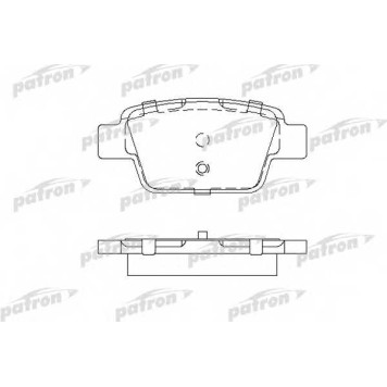 Колодки тормозные дисковые задний для FIAT BRAVO(198), LINEA(323), MULTIPLA(186), STILO Multi(192), STILO(192) / LANCIA DELTA(844) <b>PATRON PBP1469</b>
